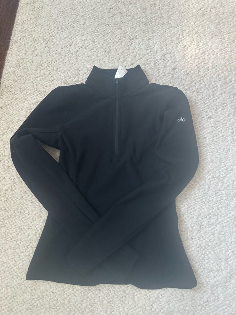 ALO Yoga Black Quarter-Zip Pullover